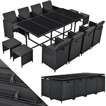 Housse De Protection Pour Table De Jardin 150x110x95 Cm – Tissu Oxford 420D Imperméable, Coupe-vent, Résistante Aux UV - 2