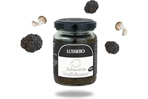 ‎LUSSIERO Lussiero Premium Trüffel Sauce mit 15% echtem Schwarzem Sommertrüffel Salsa Tartufata Royal Tapenade 80g