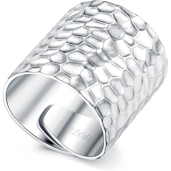 Anello Aperto Regolabile PROSILVER - Argento 925, Larghezze 5/10/15mm