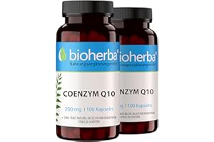 ‎BIOHERBA Q10 Kapseln – 200 Stück hochdosiert mit Coenzym Q10 und Zink für den Zellschutz vor oxidativem Stress sowie normalen Säure-Basen- und Kohlenhydrat-Stoffwechsel von BIOHERBA PZN 17190134