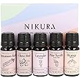 Nikura Winter Essential Oils Gift Set - 5 x 10ml | Essential Oils for Diffusers for Home, Aromatherapy, Candle & Soap Making | Cinnamon Bark, Clove Bud, Lavender, Pine, Sweet Orange | UK Made