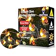 fizzytech Plastic Honey Bee String Lights of Home Decoration Diwali Light for Decorations (12 Meters 60 Led, Warm White)