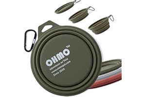 OHMO Comedero para Perros y Gatos,Bebedero Perro Portatil,Cuenco de Viaje de Silicona para Mascotas,Plegable