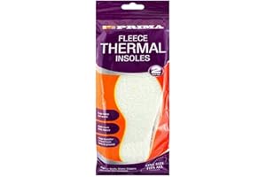 4 x Shoe Insoles Insert Extra Comfort Charcoal Sports Running Jogging Anti Odours Fleece Leather Walk Trainers Slippers Mens Women UK Size 3-11 (Fleece Thermal Insoles (4 in Pack))