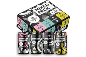 MAGIC ROCK BREWING Magic Rock Premium Craft Beer Gift Set - Murk-Life Balance Pale Ale, Saucery IPA, Dark Arts Stout & High Wire Grapefruit Pale Ale - Vegan (12 x 330ml Cans)