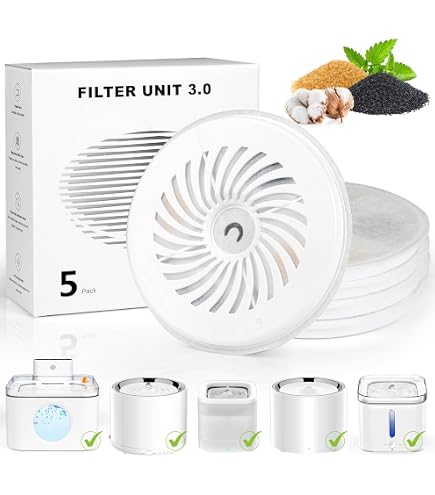 Weedlezz Filtri Filtri Ricambio Per Fontana PETKIT EVERSWEET MAX - 10 Pezzi Con Spugne E Carbone Attivo Solar Water Fountain - 9