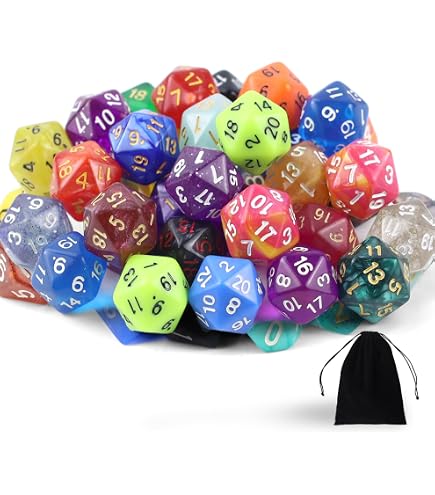 yuwei Dadi Poliedrici 6 Pezzi per Giochi di Ruolo E Giochi da Tavolo
