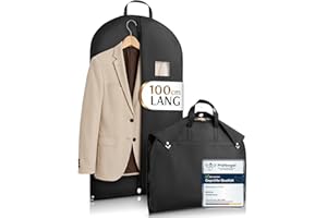 Bruce.® Borsa Porta Abiti da Viaggio 100 x 60cm, Custodia Abiti con Cerniera Antitarme, Copriabiti da Armadio Antipolvere 120 GSM, Porta Abito da Viaggio Uomo e Donna