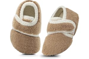 MASOCIO Chausson Enfant Fille Garçon Peluche Souple Pantoufle Enfants Caoutchouc Antidérapantes Taille 20-36 EU