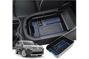 GAFAT Toyot-a RAV4 /Hybrid/Plug-in Hybrid 2019-2024 2025 Consola Central Caja de Almacenamiento, RAV4 2023 Reposabrazos Organizador Bandeja Reposabrazos Central Guantera, RAV4 Accesorios (Azul)