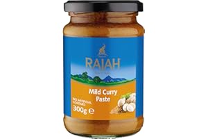 Rajah Currypaste – Milde Gewürzpaste für authentische Curry-Gerichte – Ideal zum Würzen von Fleisch, Fisch oder Gemüse – 1 x 300 g