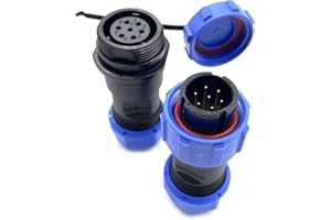 BAYZCONN Connecteur SP17 7 broches pour l'aviation, connecteur mâle et femelle IP68 7 broches pour lampes extérieures 400 V 5 A