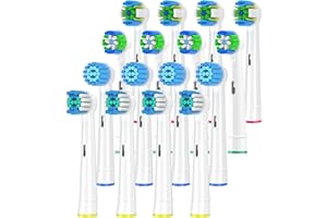 ‎QLEBAO QLEBAO Aufsteckbürsten Kompatibel mit Oral-B Elektrische Zahnbürsten,4er Precision aufsätze,4er Senstitive aufsätze,4er Precision PRO Clean,4er Cross Clean,16er Weiß Ersatzbürsten