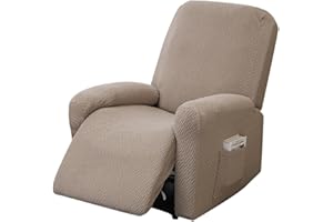 KMQRDZi Funda de sillón para sillón de relax, funda de sofá elástica dividida todo incluido, funda de sofá para sillón relax, 4 piezas, lavable, funda de sofá C/hiva s, resistente a la abrasión y a