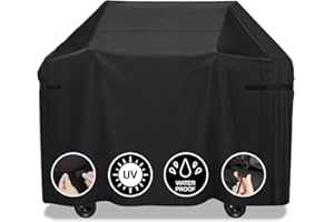 WANOCEAN Copertura barbecue Impermeabile, 420D Tessuto Oxford a Doppio Strato, Copri Barbecue Esterno Resistente ai raggi UV e allo sbiadimento Per Weber Char Broil Nexgrill Brinkmann (145x61x117cm)