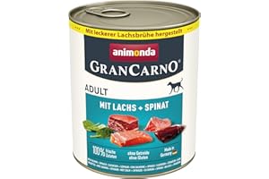 ANIMONDA VOM FEINSTEN Grancarno Karma dla Psów, Łosoś/Szpinak, 6 x 800 g