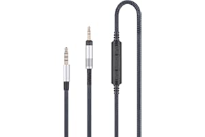 HANSNBY Audio Replacement Cable Only Compatible with Audio Technica ATH-M50x, ATH-M40x, ATH-M70x Headphones and Samsung Galaxy Huawei Android with in-Line Mic Remote Volume Control