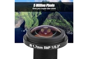 KIMISS M12 Obiettivo Panoramico Grandangolare 5Mp HD Fisheye Security Camera Lens 1.7mm Focale 185°CCTV