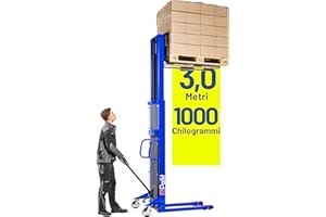 Pallit Carrello elevatore LIFT-XXL | altezza disollevamento 3000 mm | portata 1000 kg | ruote in PU | sollevatore