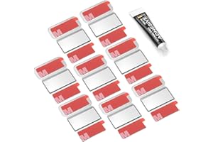 ToniTrui Lot de 8 loquets magnétiques de 0,3 cm d'épaisseur pour portes d'armoire, placards, volets, fermeture facile à installer (argenté)