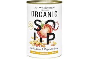 EAT WHOLESOME FOOD CO. Eat Wholesome soupe de haricots et légumes toscans biologiques 400 g (Lot de 12)