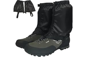 DvBCNMe Gamaschen Wandern, wasserdichte Staubdicht Einstellbare Atmungsaktive Beinschutz Gaite, Gamaschen Wandern Jagd Fahrrad für Outdoor Wandern Skifahren Klettern (Schwarz)
