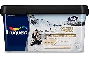 Bruguer Colores del Mundo Pintura para paredes monocapa Alaska Blanco Luminoso Mate 4 L