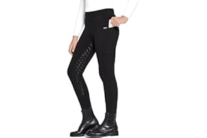 FitsT4 Sports Pantalon d'équitation d'hiver pour enfant - En silicone - Avec poche pour téléphone portable et poches
