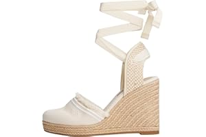 Tommy Hilfiger Women’s Fringe Canvas Espadrilles with Wedge Heel