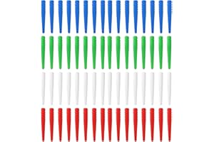 GOSKNOR 64pcs Cribbage Board Pegs, Fit 1/8 Holes Peg Plastic Custom Crib Pins Replacement with Tapered Design, Personalized Traditional Board Game Template Pegs Accessories(Blue, White, Green, Red)