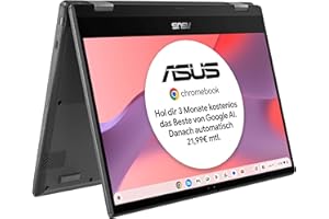 ASUS Chromebook Flip CM1 laptop | 14" Full HD 16:9 IPS Touch Display | MediaTek Kompanio 510 | 8 GB RAM | 128 GB eMMC | ARM G52 MC2 | ChromeOS | klawiatura QWERTZ | Gravity Grey