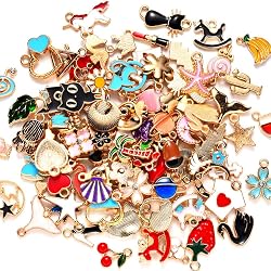 Pendentifs Métalliques Pour Bijoux YIEUR - Lot 150 Breloques 5 Coloris, DIY Bracelets Et Colliers