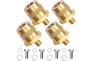 FOVHEE Zwei Paar Messing Batteriepoladapter, Messing Batteriepoladapter M8, Zwei Paar Positive und Negative Batterieklemmen, Batteriepol Adapter für Automotive Lithium-Batterien