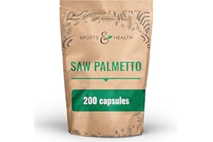 CDF SPORTS & HEALTH SOLUTIONS 200 gélules de Saw Palmetto à haute dose – gélules d’extrait de palmier nain 10:1 – complément végétal pur, palmier nain – complexe de palmier nain