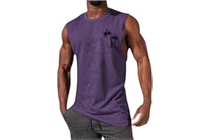 RLEHJN Herren T Shirt äRmellos Baumwolle Tanktop Herren äRmelloses Shirt Herren Tank Top Herren Gym Tankshirts Herren TräGershirt Muskelshirts Funktionsunterhemden Herren äRmellos Kompressions-Shirts