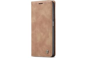 JMstore Funda Compatible con Xiaomi Redmi Note 10/Redmi Note 10S, Magnético Carcasa Funda Móvil Billetera Cuero Funda con Tapa Libro Caso Soporte Plegable (Marrón)