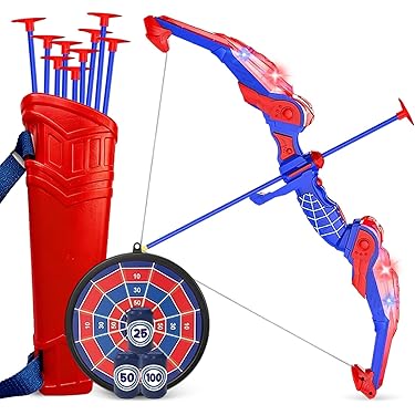 SainSmart Jr. Arc et Flèches pour Enfants, Tir à l'arc Jouet avec 8 Flèches 2 Cibles 1 Carquois