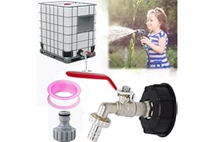 hufhnwso Raccord Cuve 1000L IBC 1/2 Robinet Cuve 1000 litres Adaptateur de Réservoir de Vidange IBC S60X6 pour Robinet de Jardin Raccord Cuve 1000 litres
