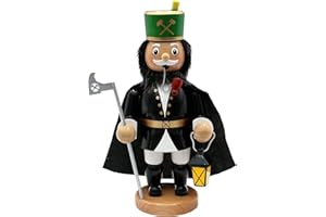 Dekohelden24 Peleryna z motywem Räuchermann, dł./szer./wys. 11 x 8 x 25 cm, XXL górnik z deską na rud, 25 cm