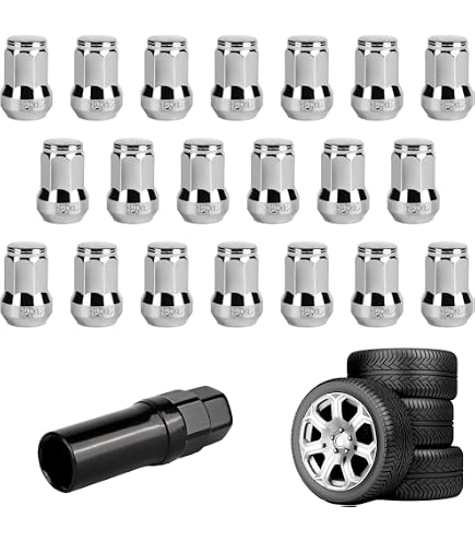 25 écrous De Roue M12 X 1,5 Chromés Bout Fermé - Compatible Ford, Toyota, Hyundai, Kia, Mazda - Pour Jantes Alu Et Acier - 10