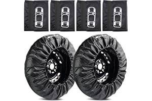 Sporgo Juego de 4 bolsas para neumáticos, resistentes al agua, a prueba de polvo, para neumáticos de hasta 19 – 23 pulgadas, funda protectora para neumáticos de repuesto