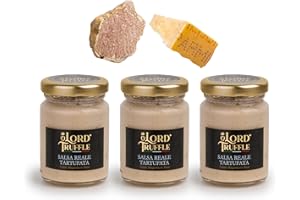 Lord Truffle | 3 Sauces Royale aux Truffes 80g, Sauces Gourmandes à la Truffe avec Fromage à la Crème., Truffe Blanche Précieuse et Truffe Bianchetto, Goût Raffiné, 3 x 80g, Qualité 100% Italienne