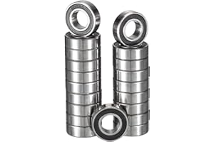 TUZUK 20 Stück 687-2RS Kugellager Abgedichtet 7x14x5mm Vorgeschmiert/Chromstahl/Gummi Doppeldichtung, 687 RS Rillenkugellager