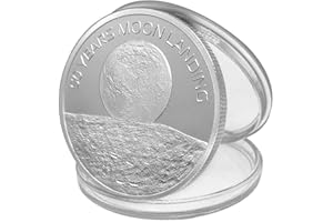 Lpitoy Colección De Monedas Conmemorativas Regalo De Arte 50 Aniversario De Moon Landing Collectible Silver Color Souvenir Coin
