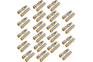 Boladge 20 Paar Vergoldete 4.0mm 4mm Bullet Männlich und Buchse Bananenstecker Rundstecker for RC Brushless Motor ESC