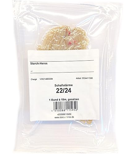 Produktbild von Schafsaitling Kaliber 20/22 – 91,4 Meter Im Beutel, Füllfertig – Für Wiener & Frankfurter – HALLENDO