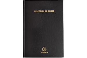 Exacompta 38971E - Agenda Perpétuel recettes/dépenses - 1 jour par page - 16 x 24 cm - Coloris noir