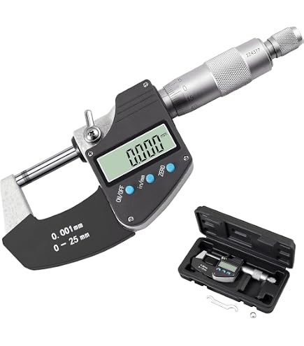 Bügelmessschraube 5–25 Mm Mit Prismenamboss, 108° Für 5-schneidige Werkzeuge – Matt Verchromt