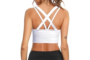 Leversic Brassiere Sport Femme Soutien-Gorge de Sport Femme Brassiere Femme Sport sans Armature Elastique Amovibles Coussinets Fitness Yoga Soutien Gorge Sport S-XL