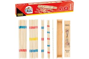 Idena 6060012 – Strategispel med praktisk trälåda, bambumaterial, 41 stavar, ca 25 cm lång, populär spelklassiker för trädgår